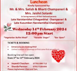 SCC Luncheon – Wednesday 14th February 2024